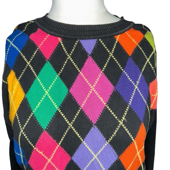 United Colors Of Benetton Colorful Argyle Sweater - Picture 2 of 11